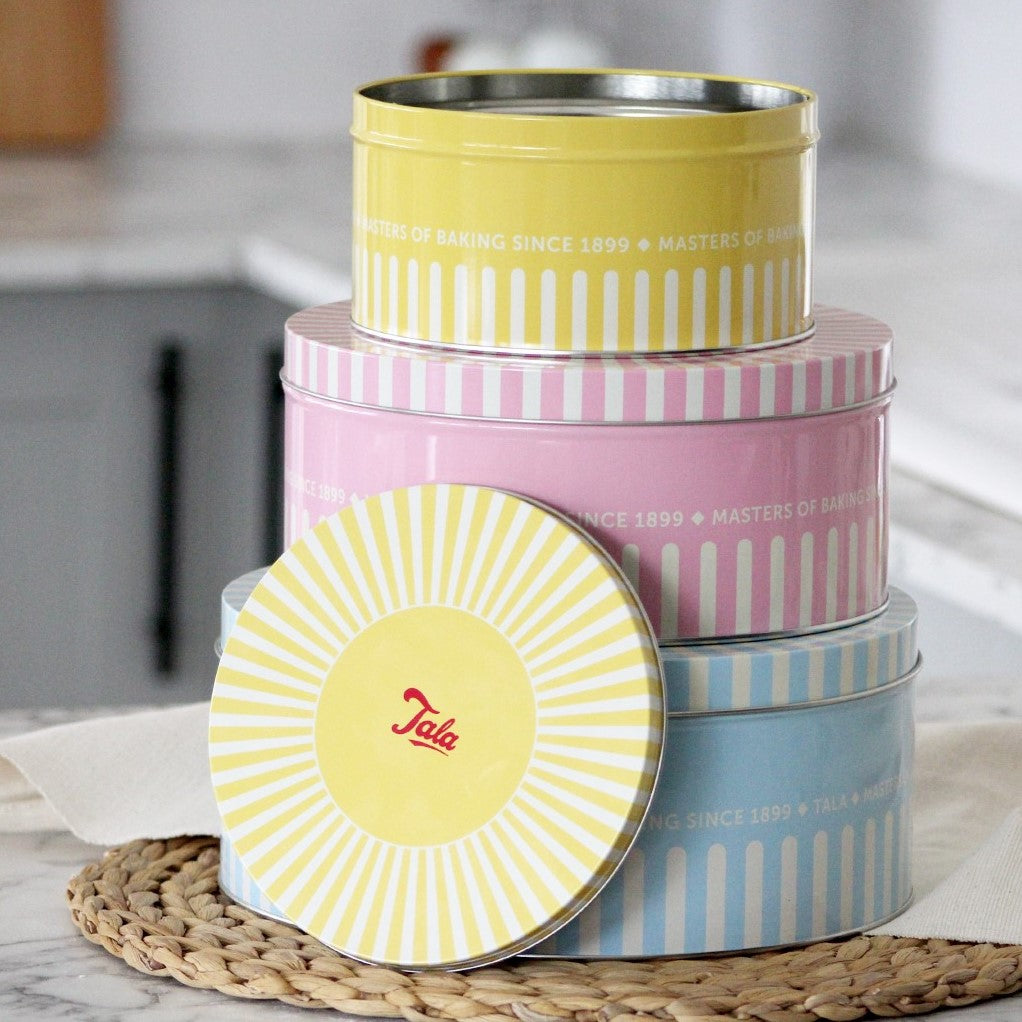 Cake clearance storage tins