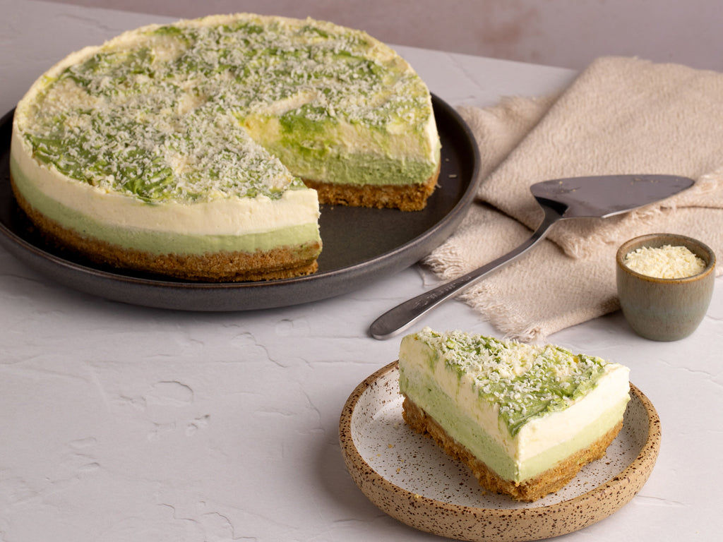 Matcha and White Chocolate Cheesecake