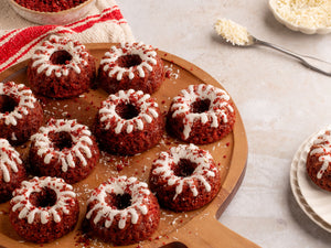 Mini Red Velvet Bundt Cakes