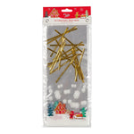 Tala Christmas 20 Gingerbread Treat Bags 12.5 x 28.5 with gold twists.