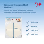 Tala 20 Siliconised23cm Greaseproof Circles