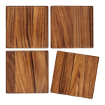 Tala Set of 4 Square Boards / Table Mats in Lacquered Acacia