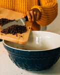 Indigo and Ivory Corn Design 30cm Mixing bowl