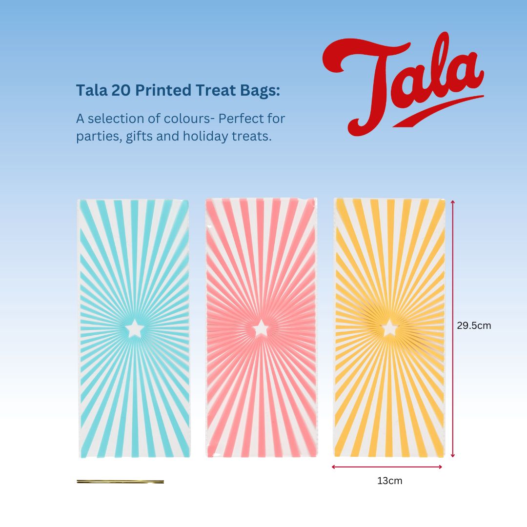 Tala 20 Star Mixed Blue Pink and Yellow Treat Bags – Tala Cooking