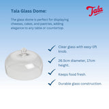 Tala Glass Dome. 26.5cm Dia 17cm Height