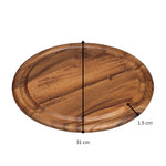 Tala Round Board w Groove in Lacquered Acacia